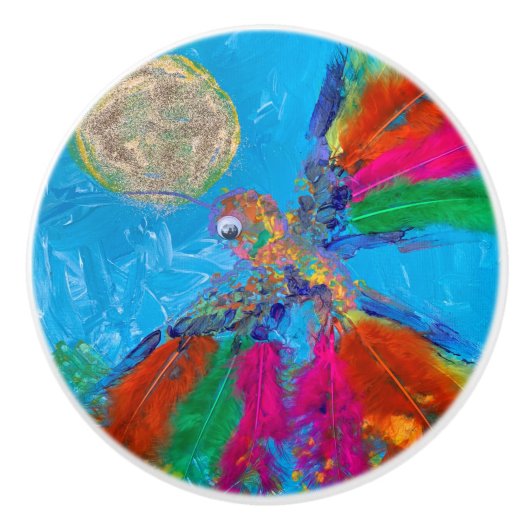 Hummingvogel Keramikknauf (Vorderseite)