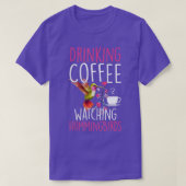 Hummingvogel Liebe trinken Kaffee Watching Humming T-Shirt (Design vorne)