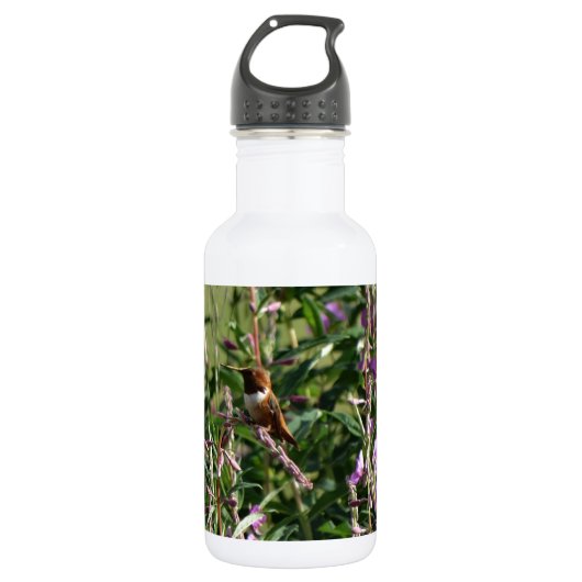 Hummingvogel Lila Trinkflasche (Vorderseite)