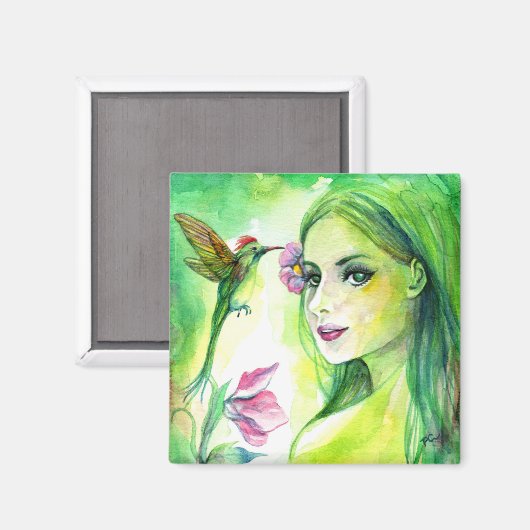 Hummingvogel Magnet (Vorderseite/Rückseite)