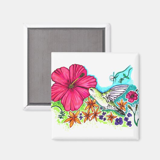 Hummingvogel Magnet (Vorderseite/Rückseite)