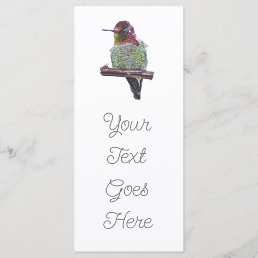 Hummingvogel Menükarte (Vorderseite)