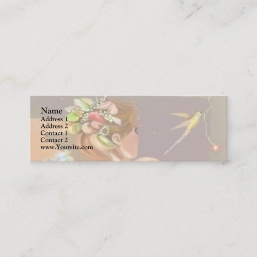 Hummingvogel Mini Visitenkarte (Vorderseite)