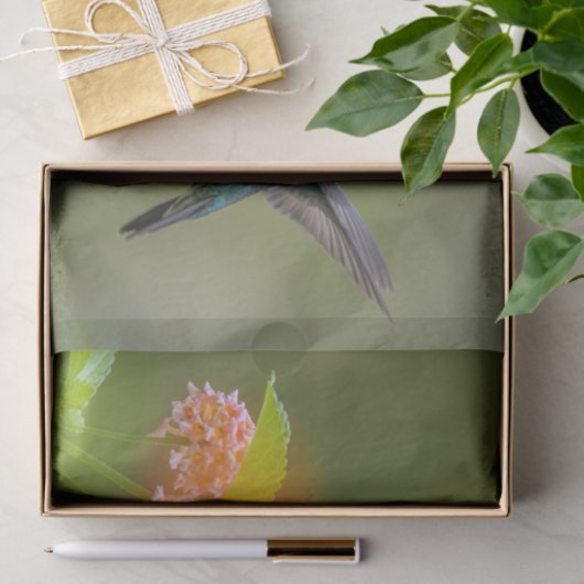 Hummingvogel mit Blume-Gewebe Seidenpapier (Geschenk)