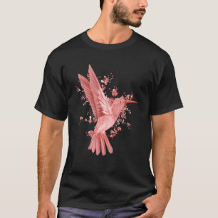 Hummingvogel mit Blume und Kirschblüte mit B T-Shirt