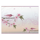 HummingVögel mit Dogwoods Tischdecke (Vorderseite (Horizontal))