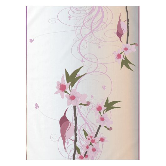 HummingVögel mit Dogwoods Tischdecke (Vorderseite)