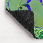 Hummingvogel mit festem Glasrahmen Mousepad (Ecke)