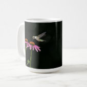 Hummingvogel mit Gärtnerblume Kaffeetasse (Vorderseite Links)