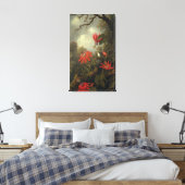 Hummingvogel mit Passion-Blume Leinwanddruck (Insitu (Schlafzimmer))