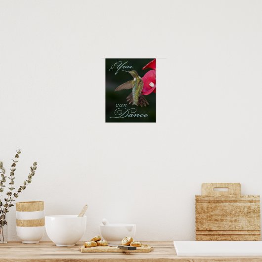 Hummingvogel mit Sprichwort Poster (Küche)