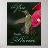 Hummingvogel mit Sprichwort Poster (Vorne)