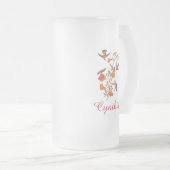 Hummingvögel mit Vintager Weinkultur Mattglas Bierglas (VorderseiteRechts)