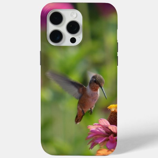 Hummingvogel mit Zinnnia-Blume Case-Mate iPhone Hülle (Rückseite)