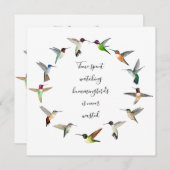 Hummingvögel Mitteilungskarte (Vorne/Hinten)