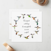 Hummingvögel Mitteilungskarte (Vorderseite/Rückseite Beispiel)