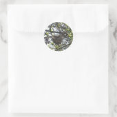 Hummingvogel-Nest in Lilac Shrub Square Sticker (Tasche)