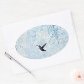 Hummingvogel Ovaler Aufkleber (Umschlag)