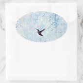 Hummingvogel Ovaler Aufkleber (Tasche)