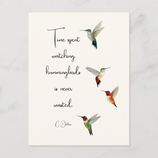 Hummingvögel Postkarte (Vorderseite)