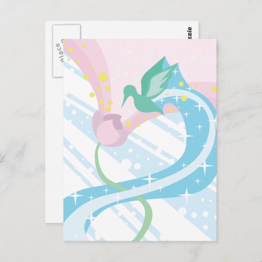 Hummingvogel Postkarte (Vorne/Hinten)