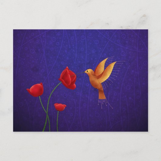 Hummingvogel Postkarte (Vorderseite)