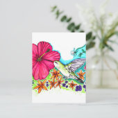 Hummingvogel Postkarte (Stehend Vorderseite)