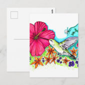 Hummingvogel Postkarte (Vorne/Hinten)