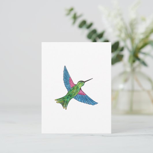 Hummingvogel Postkarte (Stehend Vorderseite)