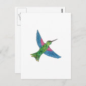 Hummingvogel Postkarte (Vorne/Hinten)