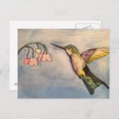 Hummingvogel Postkarte (Vorne/Hinten)