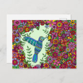Hummingvogel Postkarte (Vorne/Hinten)