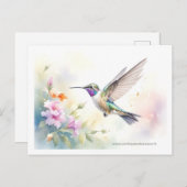 Hummingvogel Postkarte (Vorne/Hinten)
