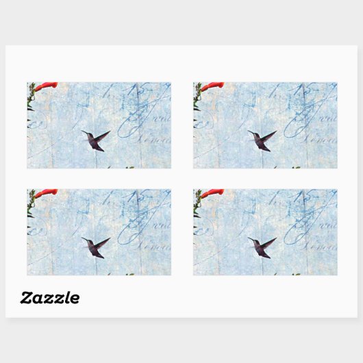 Hummingvogel Rechteckiger Aufkleber (Blatt)