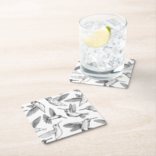 Hummingvögel Rechteckiger Pappuntersetzer (Vor Ort)