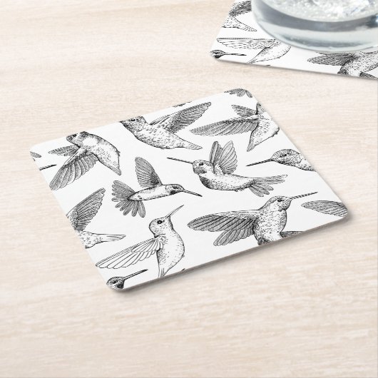 Hummingvögel Rechteckiger Pappuntersetzer (angewinkelt)