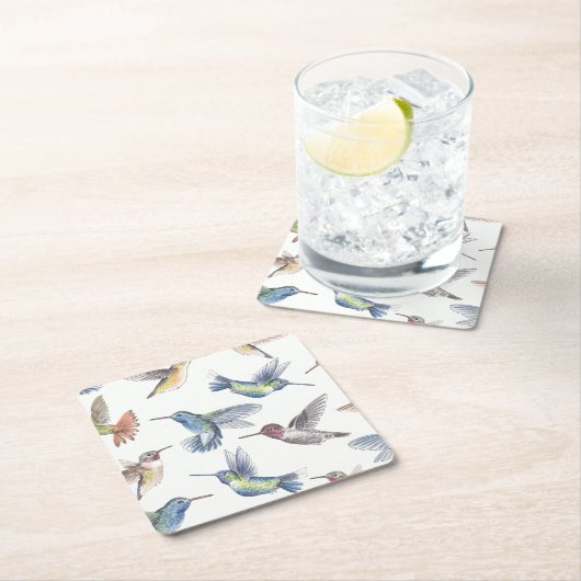 Hummingvögel Rechteckiger Pappuntersetzer (Vor Ort)