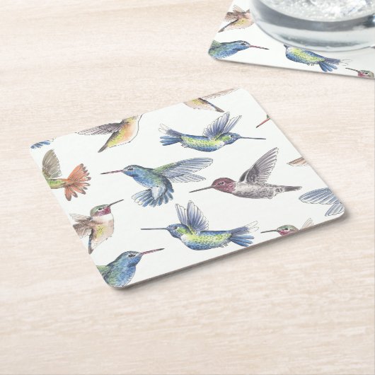 Hummingvögel Rechteckiger Pappuntersetzer (angewinkelt)