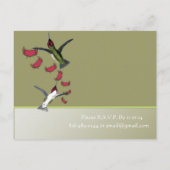 Hummingvögel Romantische Herzen mit Flügeln Einladungspostkarte (Rückseite)