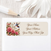 Hummingvogel, Rose und Schmetterlinge (Insitu)