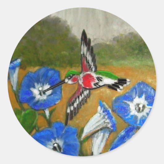 Hummingvogel Runder Aufkleber (Vorderseite)