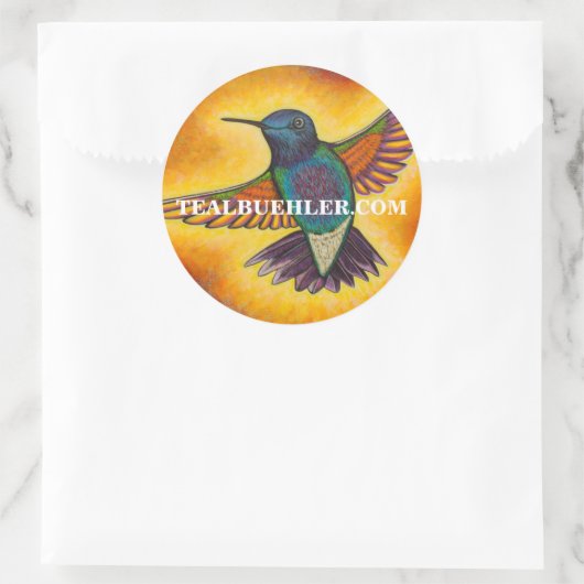 Hummingvogel Runder Aufkleber (Tasche)