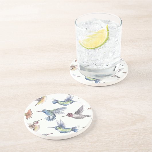 Hummingvögel Sandstein Untersetzer (Seite)