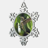 Hummingvogel Schneeflocken Zinn-Ornament (Rechts)