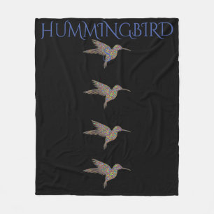 Hummingvogel schwarze Fleecedecke. Fleecedecke
