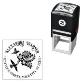 Hummingvögel & tropische Hibisken Name Anschrift Permastempel (Beispiel)