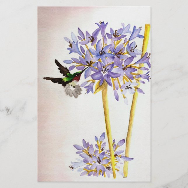 Hummingvogel und Blume (Vorderseite)