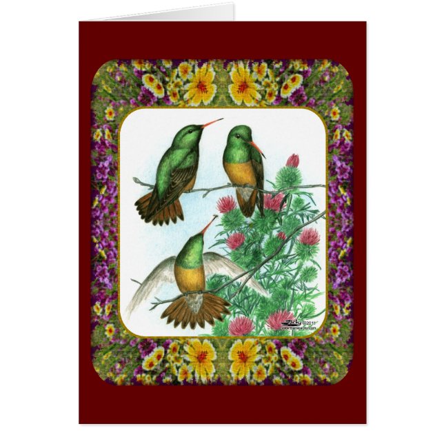 Hummingvögel und Blume #1 (Vorne)