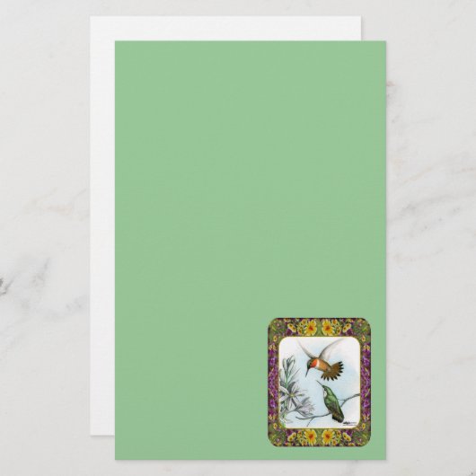 Hummingvögel und Blume #2 Briefpapier (Vorne/Hinten)