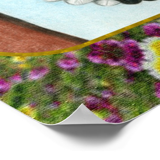 Hummingvögel und Blume #3 Poster (Ecke)